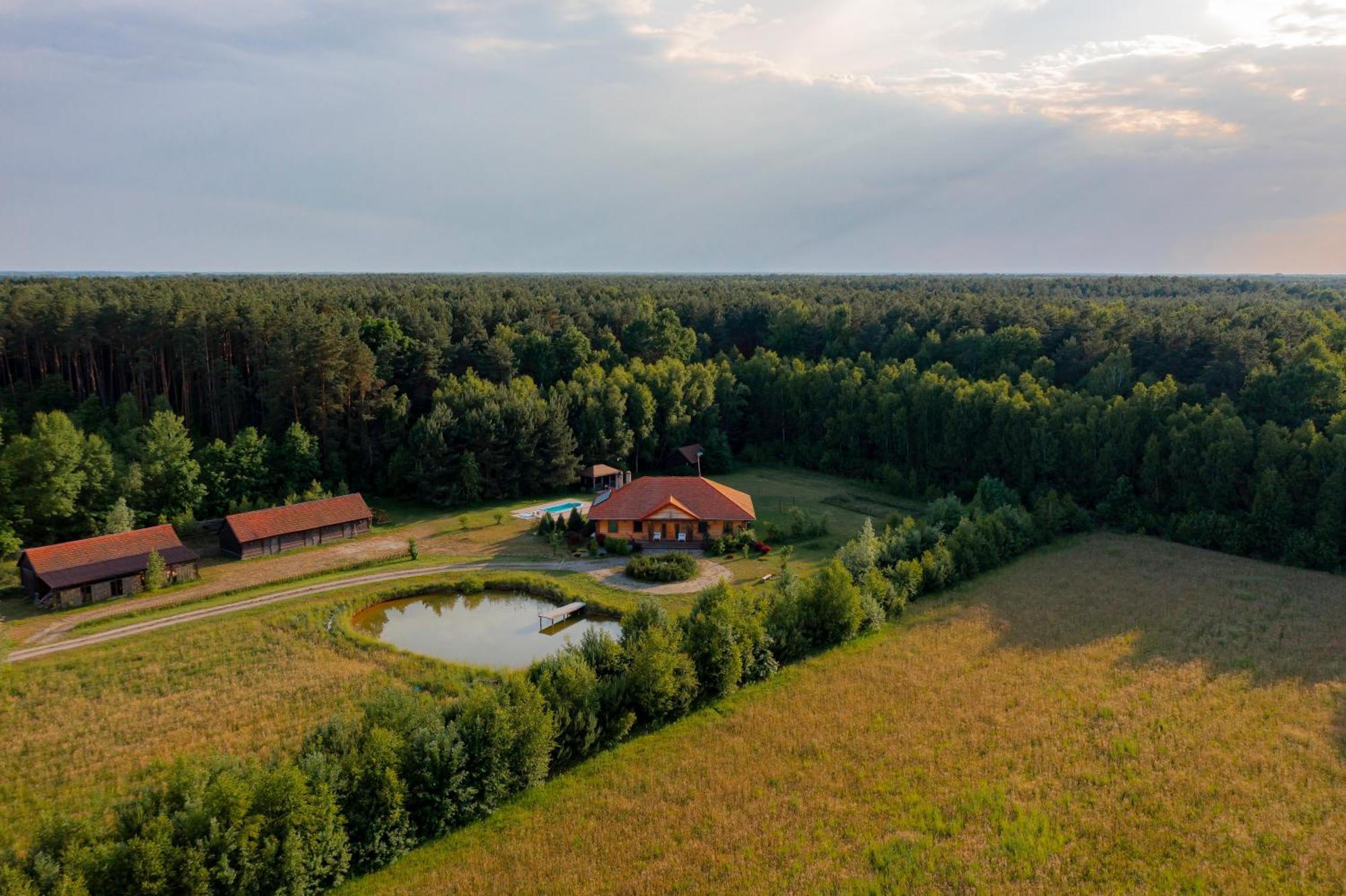 Dworek Ogrodniki, Caloroczny Dom Na Wylacznosc, Basen, Sauna, Las, Staw Rybny, Altana Grillowa, Ognisko, Pianino, Kominek, Piec Chlebowy, Duza Ogrodzona Posesja Tuczna Ngoại thất bức ảnh